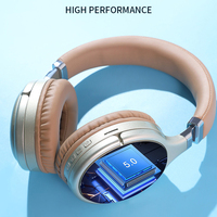 Nouveaux écouteurs pliables supra-auriculaires BT 5.0 avec fente pour carte TF et éclairage RGB, son stéréo, casque sans fil pour jeux, musique et appels