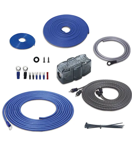 Edge RCK8 True 8 Gauge 2 ChannelComplete Amplificador Kits de cableado con cable OFC RCA