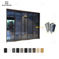 Porte pliante en aluminium personnalisable pour système intérieur 40, style hors axe, système parfait, profilé de cadre fin