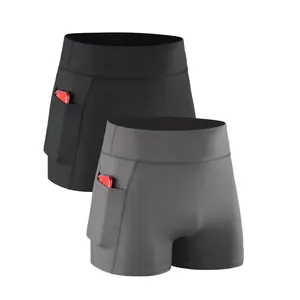 Sport Short Mannen Ons Maat 85% Nylon 15% Spandex 3/4 Broek Met Dieptepunt Basislaag Training Fitness Gym Compressie Shorts