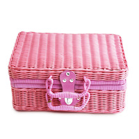 Panier de rangement rétro en rotin, accessoire de photographie de mariage, panier en fausse osier, panier cadeau, organisateur