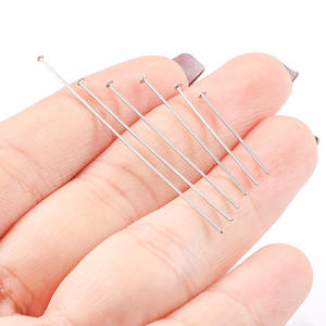 Vendita all'ingrosso gioielli gioielli materiali ago in acciaio inox 18K PVD placcato oro T testa piatta orecchino collana accessori borsa - Product Image 3