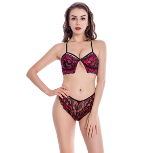 Set di biancheria intima da donna con reggiseno in pizzo colorato tinto in filo intimo sexy da donna 6330 - Product Image 2