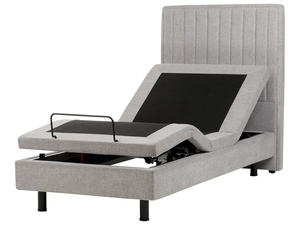 Lit électrique haute performance à double moteur avec cadre en tissu lin, <span class=keywords><strong>sommier</strong></span> intelligent anti-ronflement à gravité zéro, pour hôtel et maison - Product Image 1
