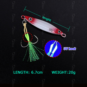 NOUVEAU 20g leurre de gabarit en métal lent Luminous double head small jig bait for saltwater artificial fishing leurre - Product Image 2