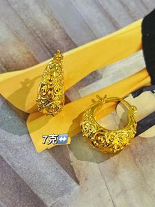 Boucles d'oreilles fines en or pur Au999 de luxe Xinfly, technologie 5D, qui peuvent être portées et conservent leur valeur, certifiées, vendues au gramme - Product Image 4