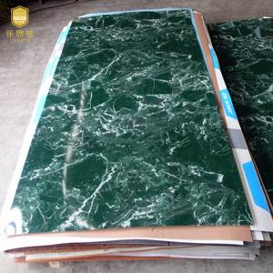 LESIFU 2025 Color de piedra de mármol verde Hoja laminada HPL Nuevo diseño Panel de alto brillo - Product Image 2