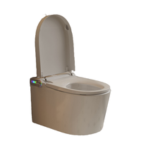 Toilette intelligente automatique moderne de luxe, toilette intelligente suspendue au mur, toilette de salle de bain intelligente