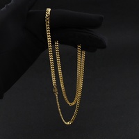 Beiyan 18K or rempli délicat pendentif serpent en acier inoxydable collier de chaîne de ventre maigre avec lien à la mode tour de cou