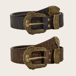 Nuova cintura Vintage retrò da donna rivetti in lega resistente alla moda fibbie con ago alla moda cinture neutre stile - Product Image 1