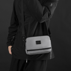 Sac messager en cuir souple pour homme avec fermeture éclair, sac à bandoulière, doublure en nylon, pochette élégante pour téléphone portable style G - Product Image 5