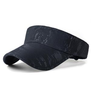 Chapeau de soleil uni à séchage rapide bleu lac véritable, casquettes personnalisées Huggie rétro de haute qualité, visières de golf de couleur unie pour femmes - Product Image 3
