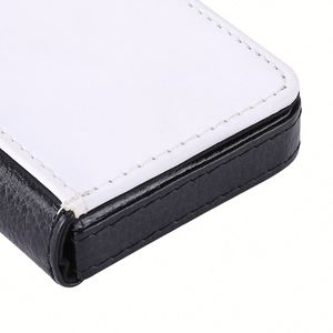 Custom Logo PU Square Leather Business Card Case Luxury <b>Magnetic</b> Card Holder for Business Credit ID Cards Metal <b>Material</b> - Product Image 5