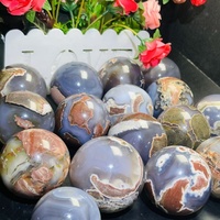 Prix de gros pierre de guérison boules de cristal polies sphère d'agate de football pour la décoration Fengshui
