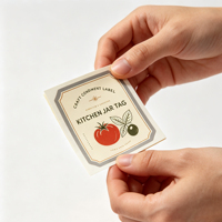 Étiquettes personnalisées vintage imperméables anti-UV pour pots à condiments, autocollantes, avec illustration tomate et olive, pour cuisine, aliments, verre