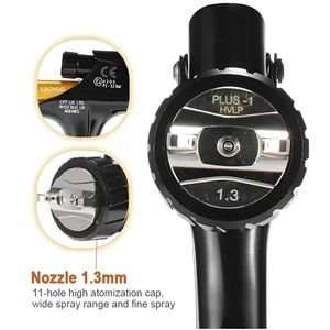 Pistola pulverizadora HVLP de capa base de taza profesional de 600ml con tapa de aire 2017 Plus CVB1 Digital para pintar Motor sin escobillas - Product Image 3