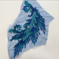 Applique en dentelle à sequins 3D vintage motif animal, broderie pour robe de mariée et de mode, et projets DIY pour enfants
