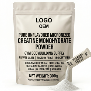 Créatine monohydrate micronisée pure sans arôme, marque privée, prix d'usine, certifiée ISO, pour la <span class=keywords><strong>musculation</strong></span> et les fournitures de gym - Product Image 1