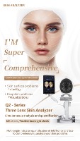 Máquina Portátil de Análisis de Piel de 21.5 Pulgadas con 3 Cámaras, Analizador de Piel Q2 para Reino Unido y Asia, Analizador de Diagnóstico Facial 3D con IA, Tratamiento para el Acné