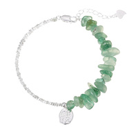 925 argent Sterling Citrine blanc cristal Aventurine fraise Quartz péridot Bracelet pour femmes filles bijoux fins