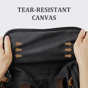 <b>Men</b> Vintage Canvas Duffle <b>Bag</b> Large Capacity Travel Overnight <b>Weekender</b> <b>Bag</b> Multi Pocket Carry on Gym Sports Duffle <b>Bag</b> - Product Image 4