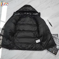 Veste en duvet pour homme personnalisable avec logo brodé, design de luxe léger, veste en duvet et vêtements d'extérieur