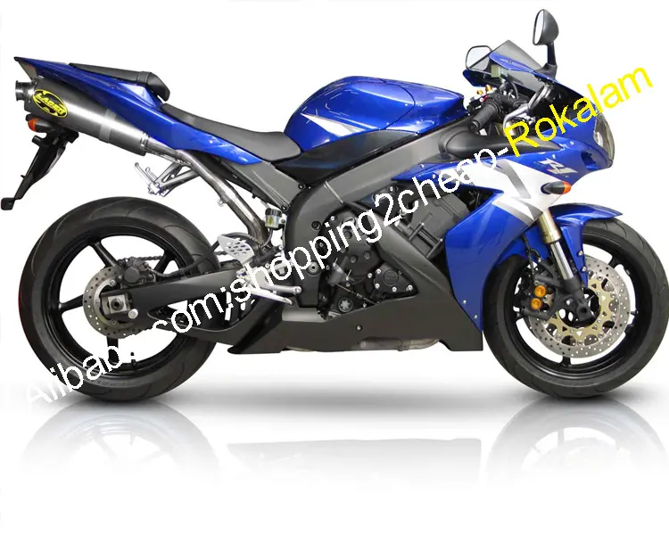 Accesorios para carrocería de motocicleta, YZF1000 1000 YZF R1 para Yamaha 2004 2005 2006 YZFR1, Kit de carenado azul y gris