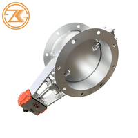 Vanne papillon de ventilation électrique/pneumatique Zhengkang 380V, à lamelles réglables pour la régulation du volume d'air, en acier inoxydable au carbone