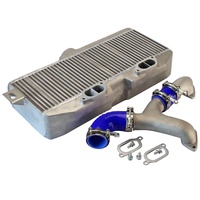 Kit d'amélioration de l'intercooler Subaru 02-07 WRX STI avec montage supérieur et kit de tuyau en Y pour moteur EJ20 EJ25