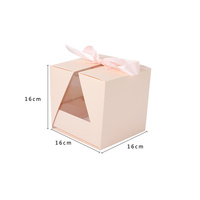 Jddton — boîte à fleurs avec fenêtre carrée transparente en Pvc, pour la fête des mères