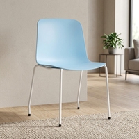 Chaises de salle à manger en plastique de luxe en gros, base chromée, design traditionnel, couleur blanc/gris pour café, salon, conférence