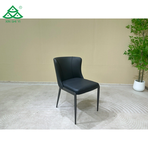 Silla de comedor de lujo de estilo italiano con diseño moderno, muebles para el hogar y el <span class=keywords><strong>restaurante</strong></span> del hotel, marco de metal y asiento de cuero MDF - Product Image 3