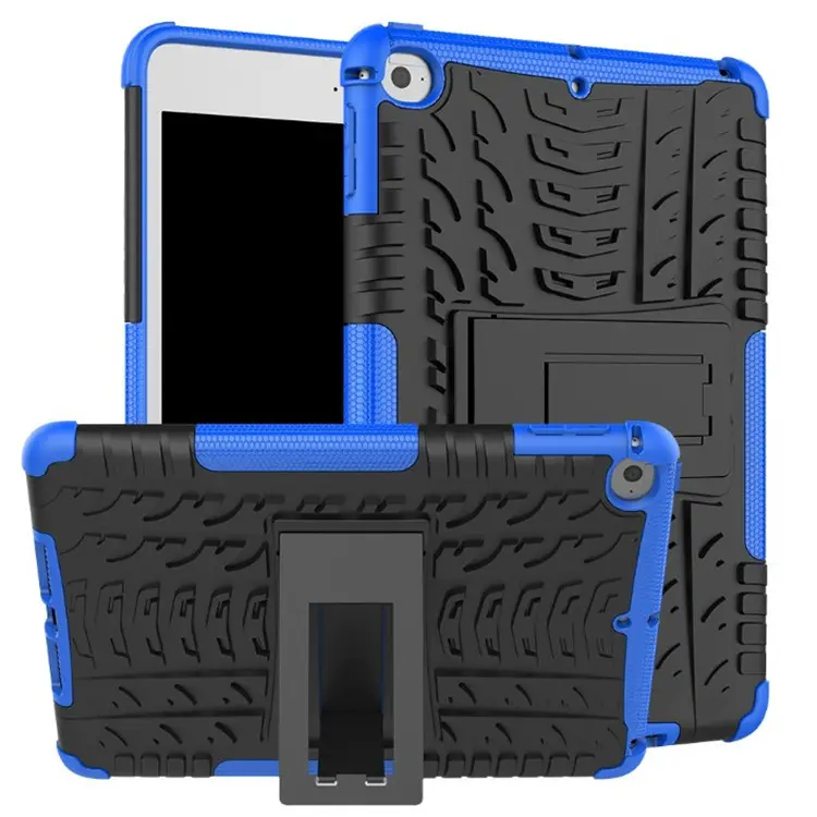 Factory Price Hybrid Armor Tablet Case For Ipad mini 4/5 Kickstand TPU PC case