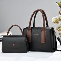 Ensemble de sacs à main 2-en-1 pour femme, sac fourre-tout tendance 2026 avec poignée supérieure et petit sac bandoulière, design color block