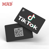 Tarjeta de Membresía NFC RFID de PVC para Redes Sociales con Chip NTAG213, Código QR y Código de Barras Resistentes al Agua