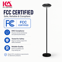 Lampe LED d'angle intelligente KA Smart RGBIC, éclairage tri-zone, contrôle WiFi, télécommande vocale Tuya, design moderne minimaliste pour la décoration de la maison et du bureau