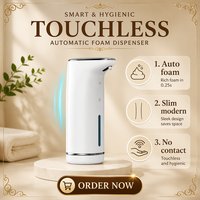 Distributeurs automatiques de savon infrarouges sans contact, intelligents, rechargeables par USB, en mousse ABS de bonne qualité, OEM/ODM directement de l'usine