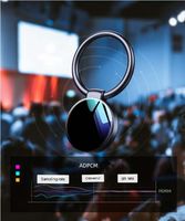 Technologie 192 KBIT, enregistrement à 360 degrés, lecteur MP3, cryptage de fichiers, enregistreur vocal avec porte-clés