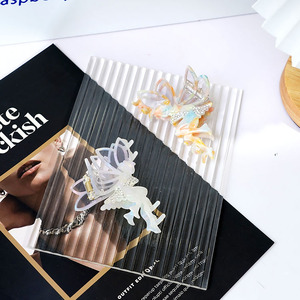 Barrette à cheveux personnalisée de créateur Flower Fairy, creuse, incrustée de diamants, en acétate, unisexe, mode, vente en gros, cheveux de haute qualité - Product Image 5