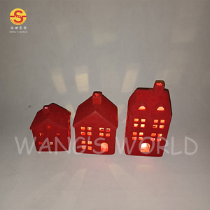 Lámpara de cerámica roja para <span class=keywords><strong>casa</strong></span>, iluminación de múltiples diseños para mesa, decoración de Navidad - Product Image 2