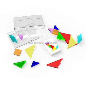 JAYI-rompecabezas personalizado de colores para niños, rompecabezas acrílico, <span class=keywords><strong>Tangram</strong></span> - Product Image 1