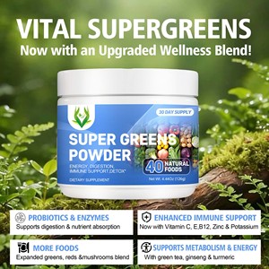 Polvo de Superverdes ODM OEM con Fibra Dietética que Proporciona Nutrientes que Refuerzan el Sistema Inmunitario y Ayudan a la Claridad Mental - Product Image 3