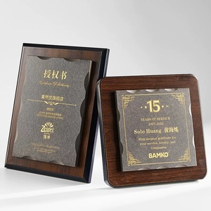 Prix de <span class=keywords><strong>plaque</strong></span> de certificat en bois de <span class=keywords><strong>marbre</strong></span> <span class=keywords><strong>personnalisé</strong></span> Plaques en bois massif vierges MH-NJ0499 - Product Image 2