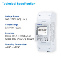 EASTRON SDM230-M Layar LCD Bersertifikasi MID CE untuk Pemantauan Tenaga Surya Meter Listrik Pintar Fase Tunggal 100A Sambungan Langsung