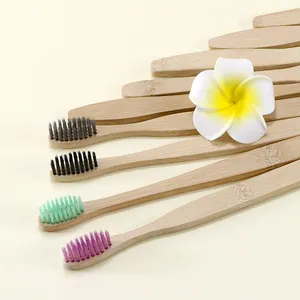 Oral Care Eco-friendly Bamboo Products custom Bristles Adult Cepillos De Dientes Degradable Bamboo Toothbrush