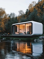 Maisons d'habitation préfabriquées de luxe Cabine Apple Maison capsule Maison préfabriquée Petite maison Hôtel mobile à vendre