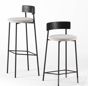 Hiện Đại Kiểu dáng đẹp màu đen trắng thanh phân ghế bọc thoải mái cho nhà bếp ăn uống phòng ngủ khác nhau chất lượng tốt cho ngoài trời - Product Image 3