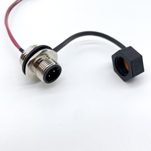 كابل طاقة تيار مستمر مقاوم للماء بموصلات M12 M16 18 20 22 AWG للتركيب على اللوحة بإضاءة LED خارجية، مزود بموصلين، مناسب للإضاءة الخارجية. - Product Image 1