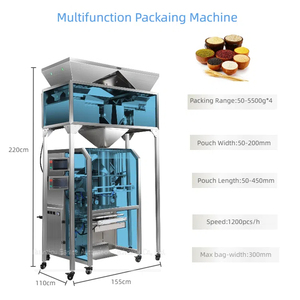 Weigher Quadri Head 5500g Vibrator Multihead Granule <strong>Packing</strong> Machine Green Beans Chestnut <strong>Wheat</strong> Custom-Made - Product Image 3