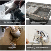 Foret diamanté soudé au laser de 50 mm (2 pouces) pour perçage à sec/humide, idéal pour le granit, le marbre, la pierre technique, les comptoirs et la maçonnerie